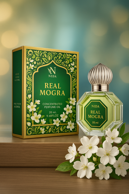 Real Mogra Fresh, lavender and Floral Notes Long-Lasting Non-Alcoholic Roll-On Attar 20ml
