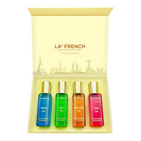 LA' FRENCH Luxury Perfume Collection Unisex Long-Lasting Fragrance Gift Set 4 Bottles of 80ml Each