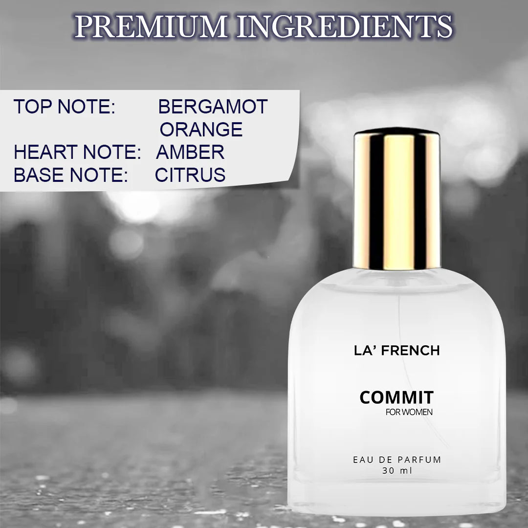 Commit Perfume for Women | blend of citrus fruits, jasmine and rose notes | Long-Lasting Eau De Parfum | Ideal Gift for Her | 30ML Luxury Fragrance Scent