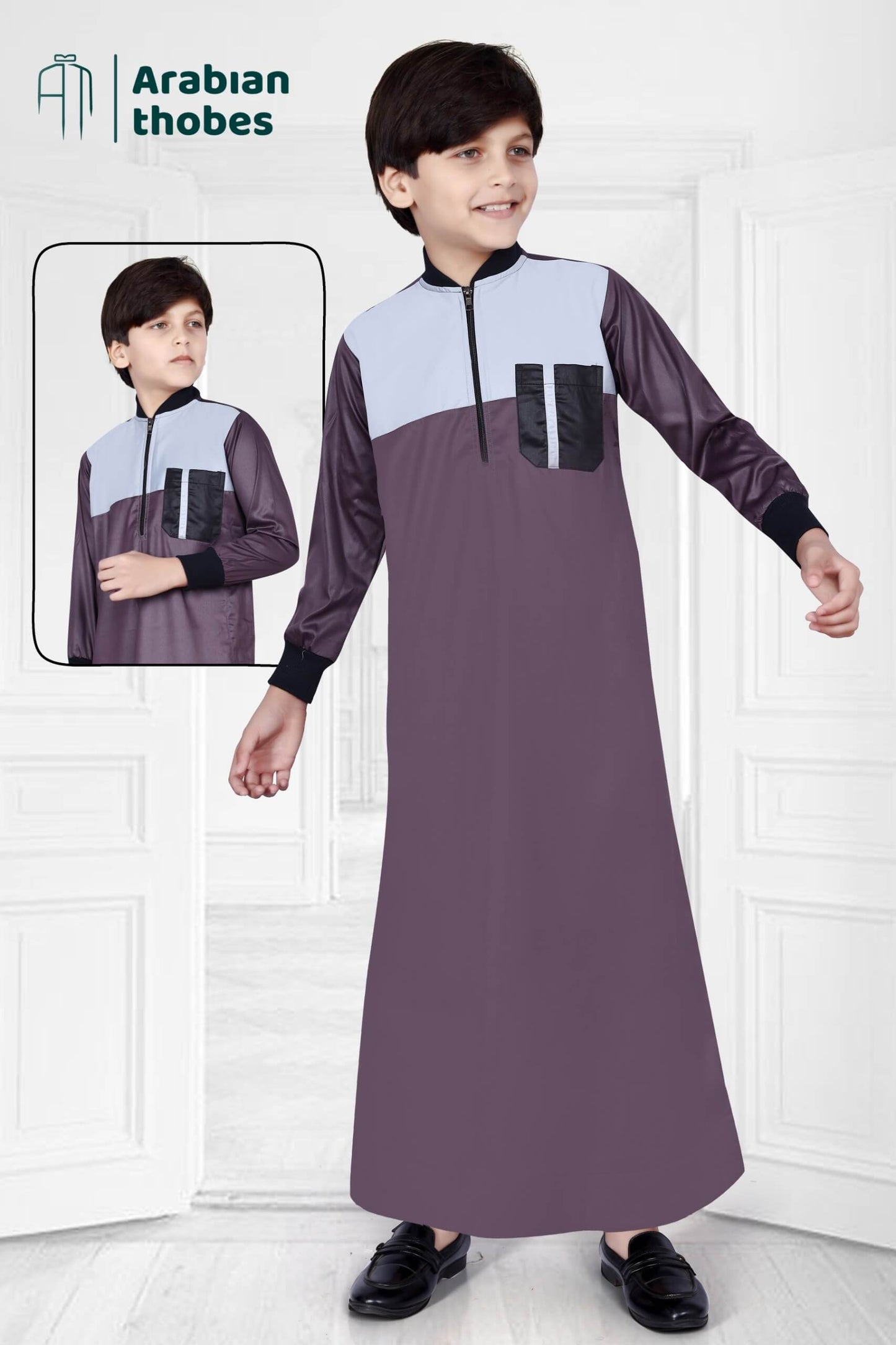 Moonich Pattern Thobe for Boys