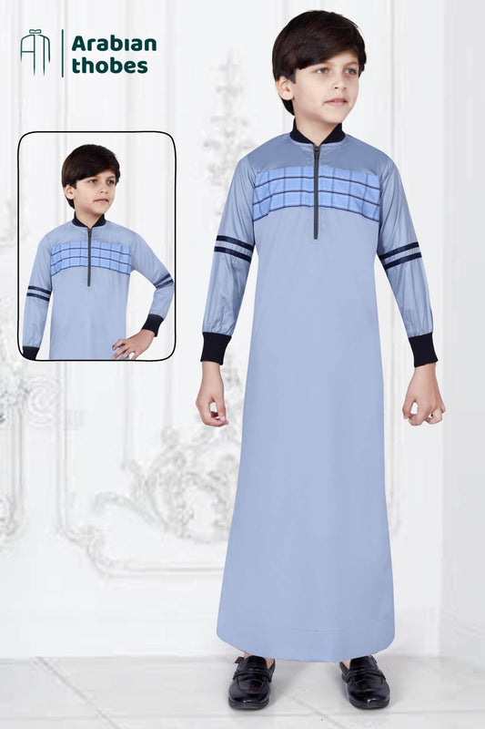 Squre Mass Pattern Thobe for Boys