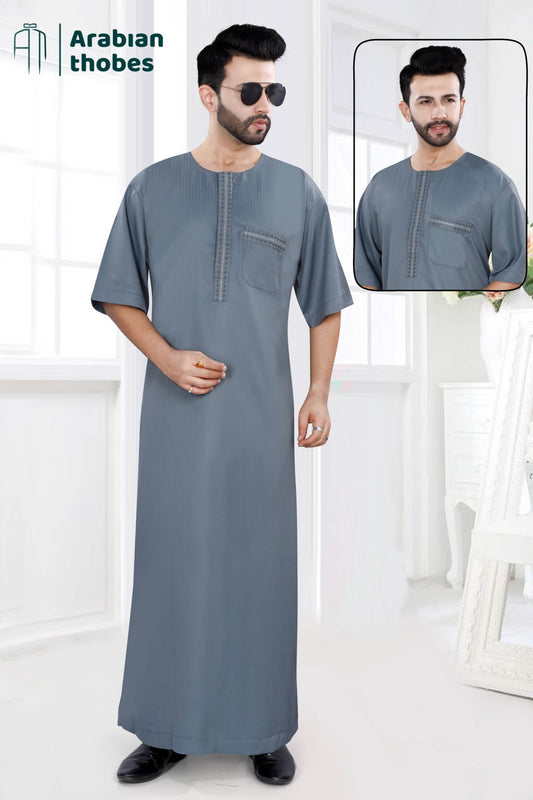 Traditional Grey Omani Thobe