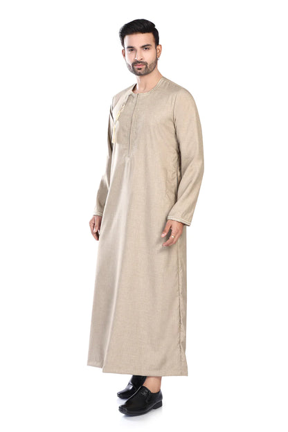 Embroidery Omani Thobe Camel