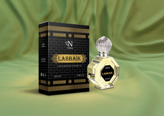 Nida Labbaik Attar for Men and Women Sweet Arabic Unisex Perfume Non-Alcoholic Roll-On Long-Lasting Luxurious & Inviting Fragrance 20ml