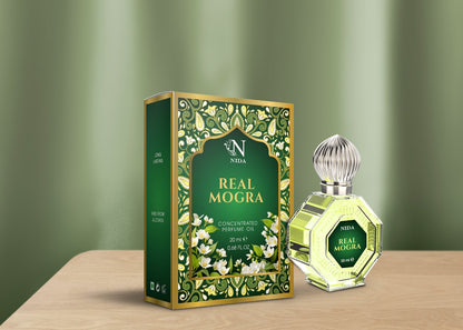 Real Mogra Fresh, lavender and Floral Notes Long-Lasting Non-Alcoholic Roll-On Attar 20ml