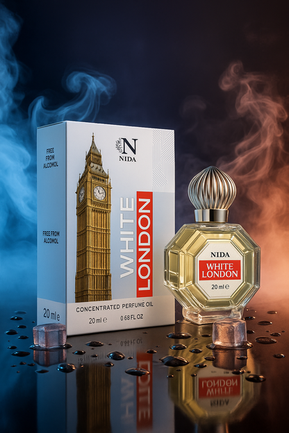 White London Attar for Men & Women Citrus-Floral-Gourmand-Amber-Powdery Notes Long-Lasting Non-Alcoholic Roll-On Attar | 20 ML Pack
