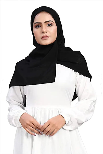 Contemporary White Rayon Burqa For Women