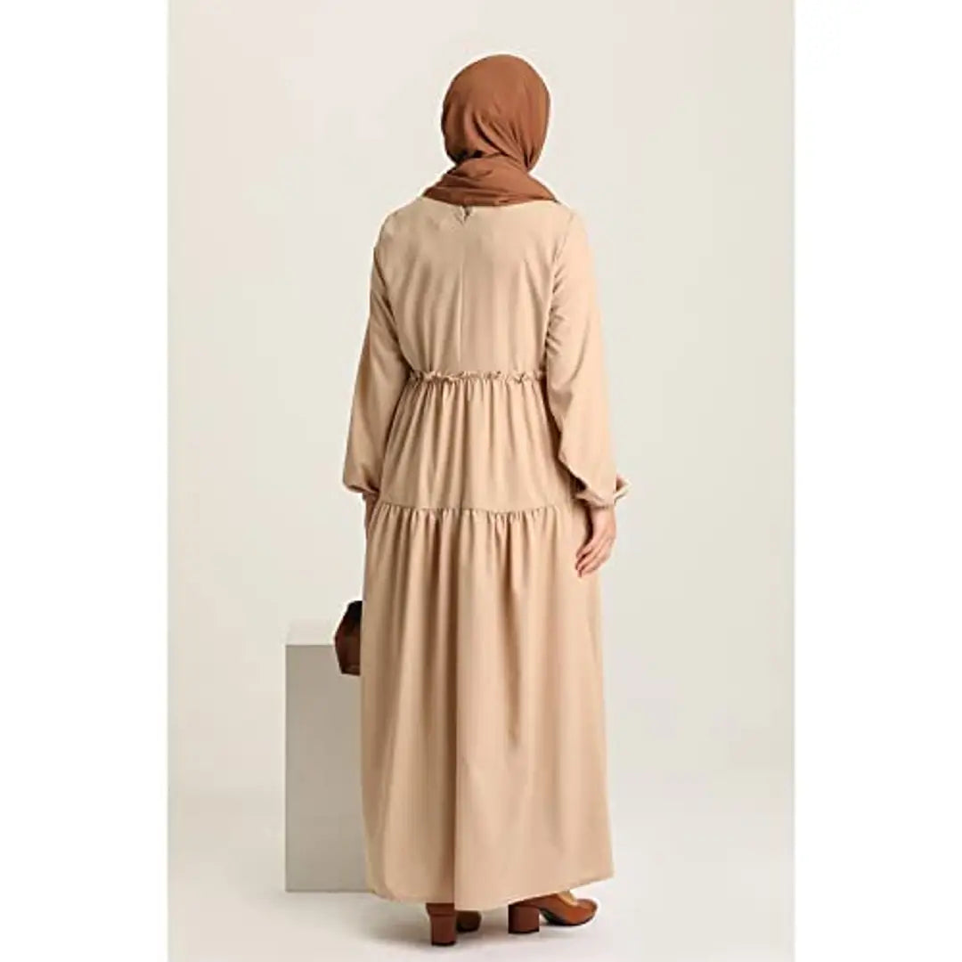 Contemporary Beige Rayon Burqa For Women