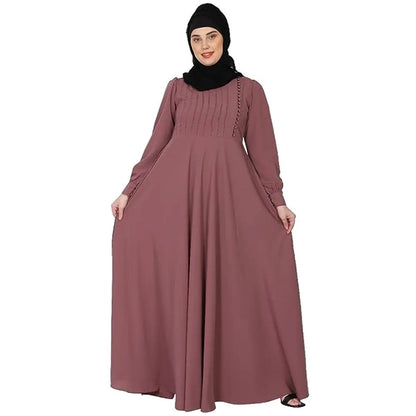 Stylish Fancy Cotton Solid Abaya For Women