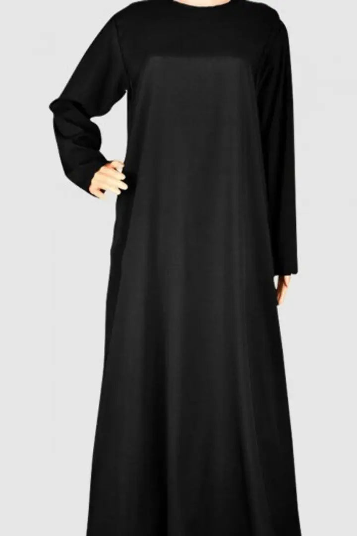 Classic Polyester Blend Solid Abaya With Dupatta