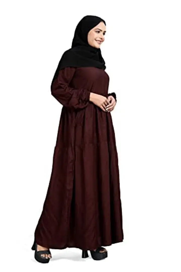 Contemporary Brown Rayon Burqa For Women