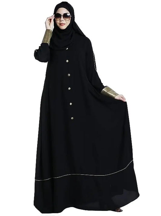 Stylish Fancy Cotton Solid Abaya For Women