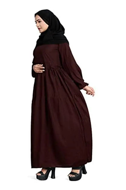 Contemporary Brown Rayon Burqa For Women