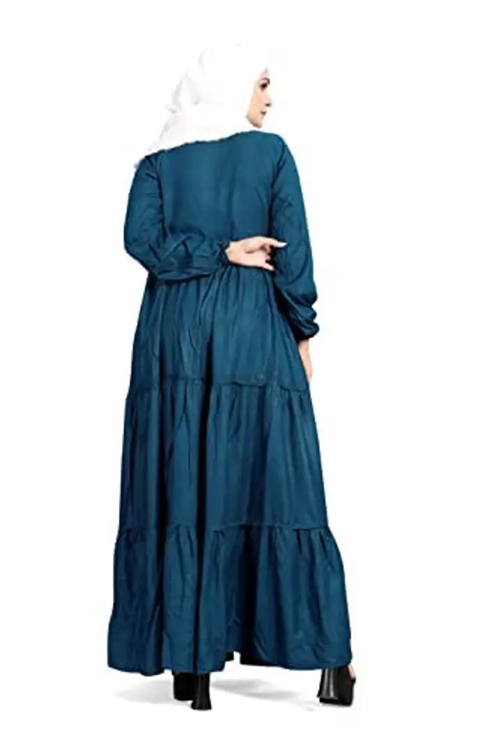 Contemporary Navy Blue Rayon Burqa For Women