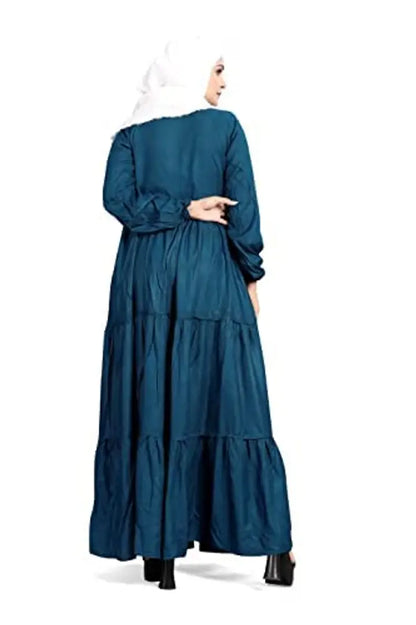 Contemporary Navy Blue Rayon Burqa For Women