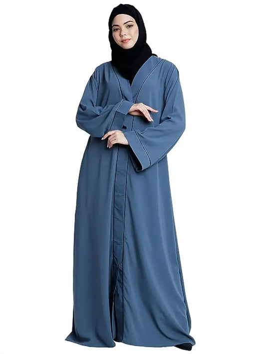 Stylish Fancy Cotton Solid Abaya For Women