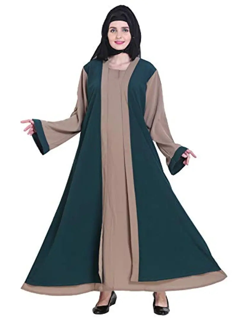 Stylish Fancy Cotton Solid Abaya For Women