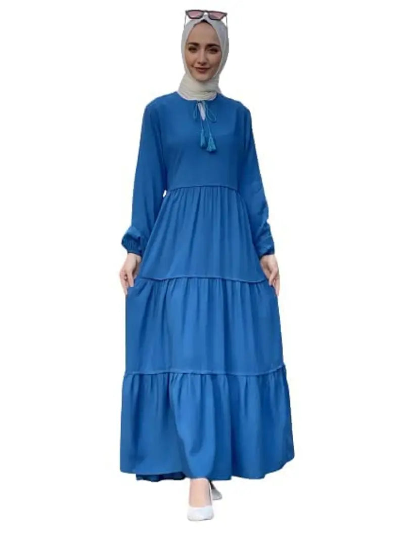 Contemporary Blue Rayon Burqa For Women