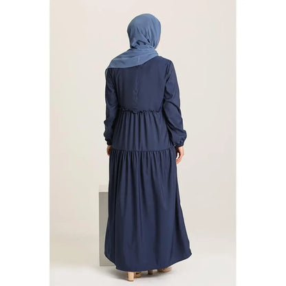 Contemporary Navy Blue Rayon Burqa For Women