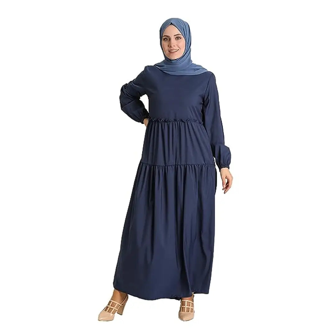 Stylish Fancy Cotton Solid Abaya For Women