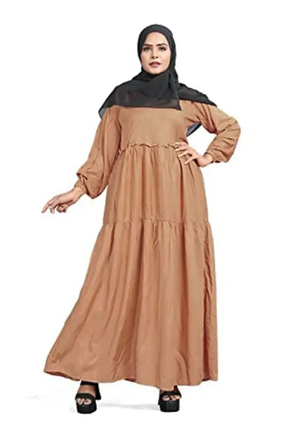 Contemporary Brown Rayon Burqa For Women