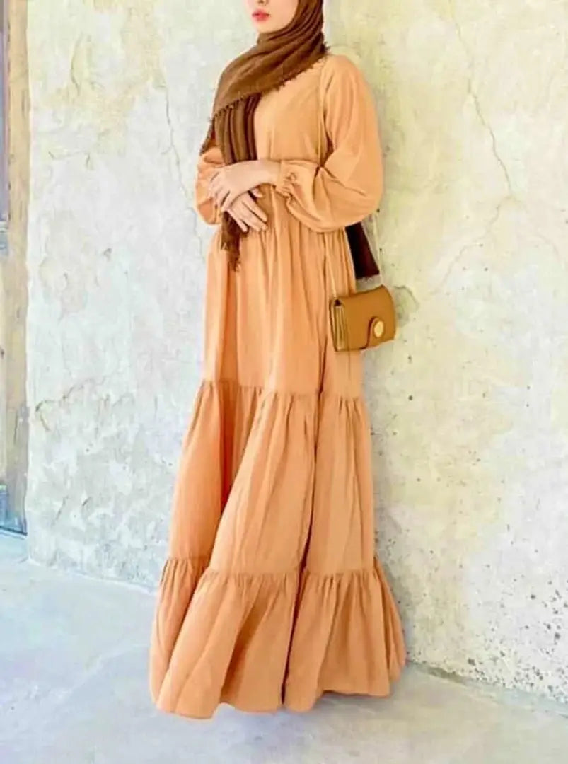 Contemporary Beige Rayon Burqa For Women