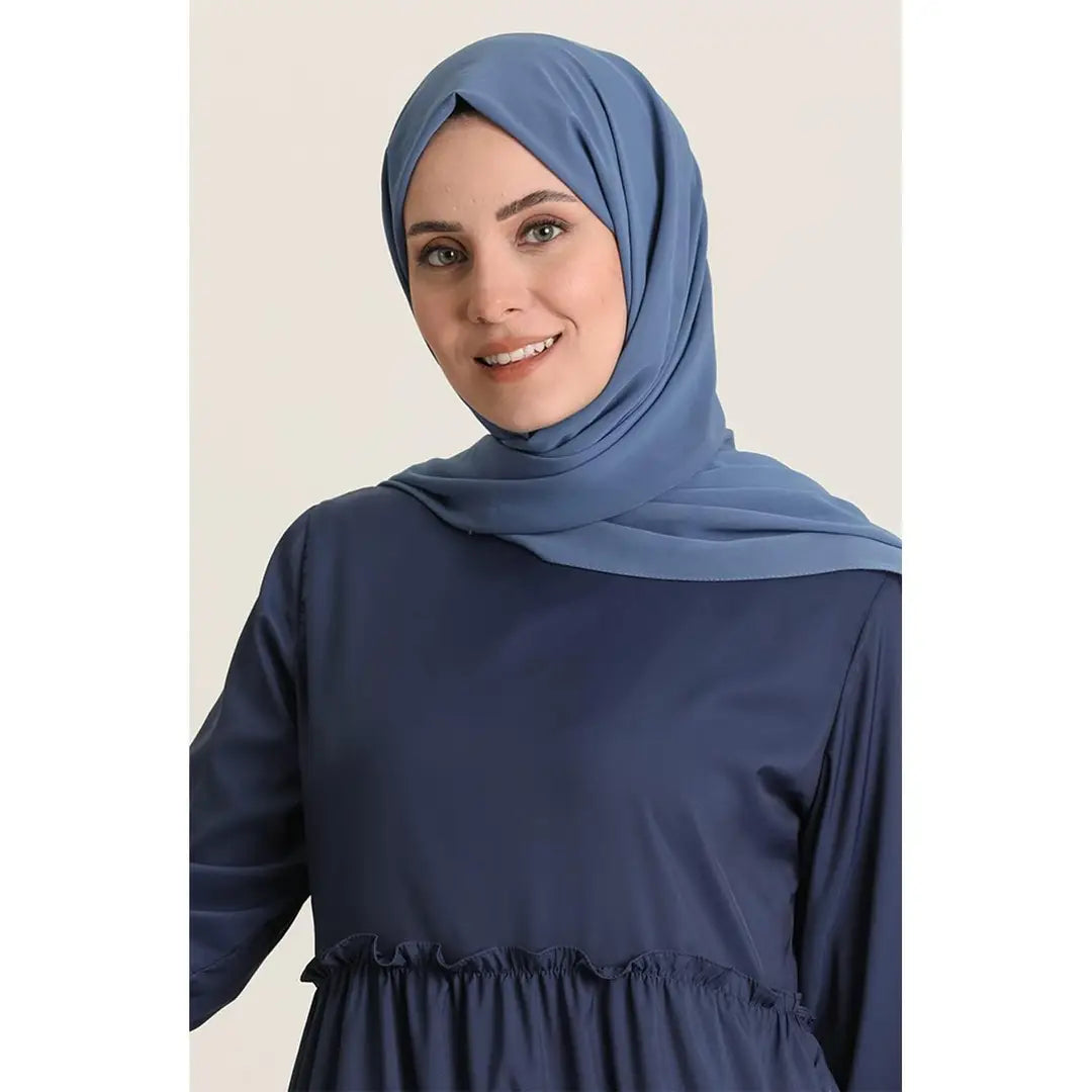 Contemporary Navy Blue Rayon Burqa For Women