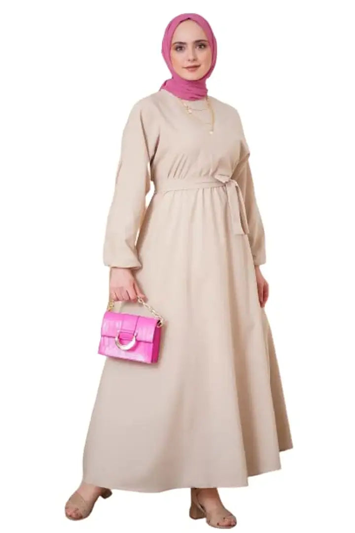 Contemporary Beige Rayon Burqa For Women