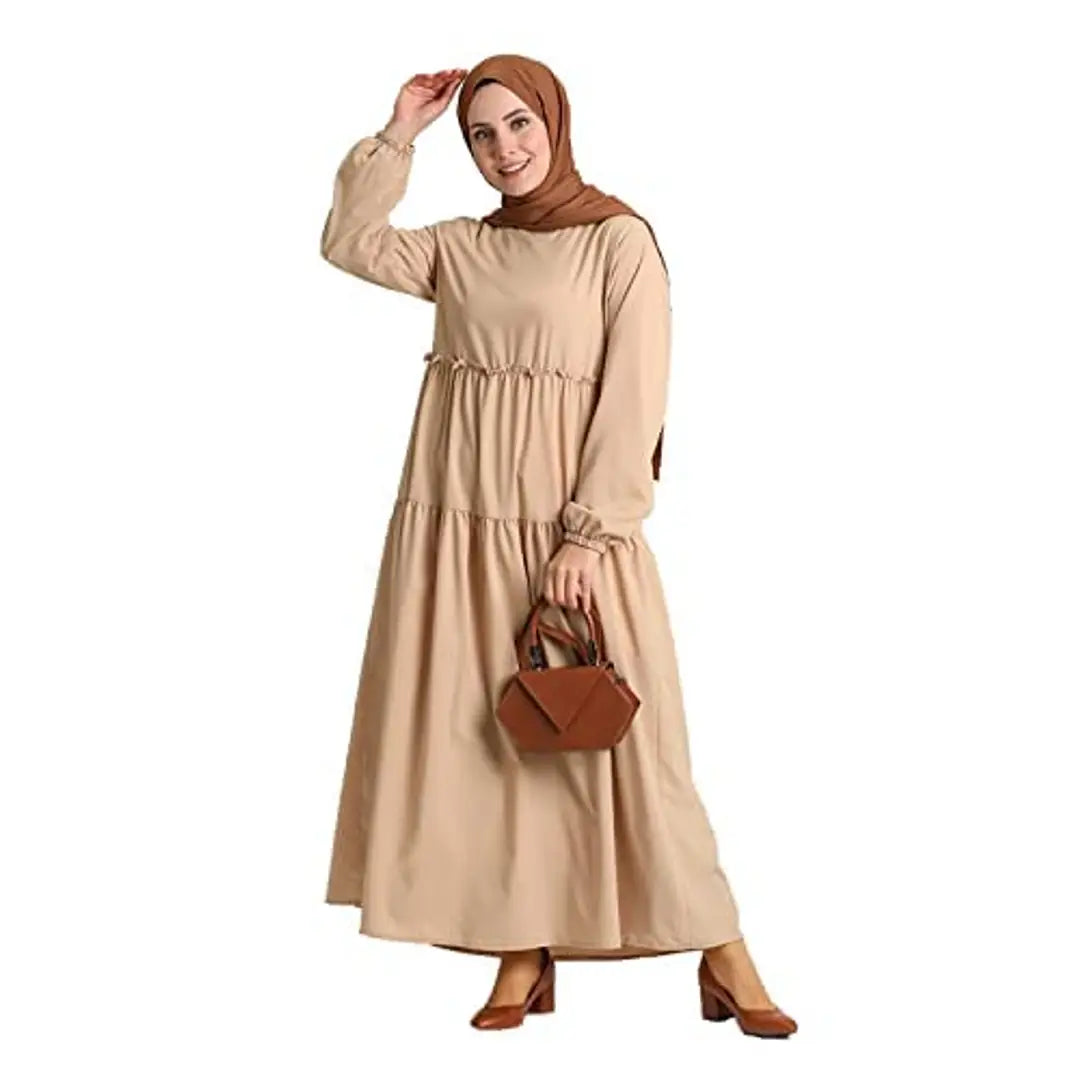 Contemporary Beige Rayon Burqa For Women