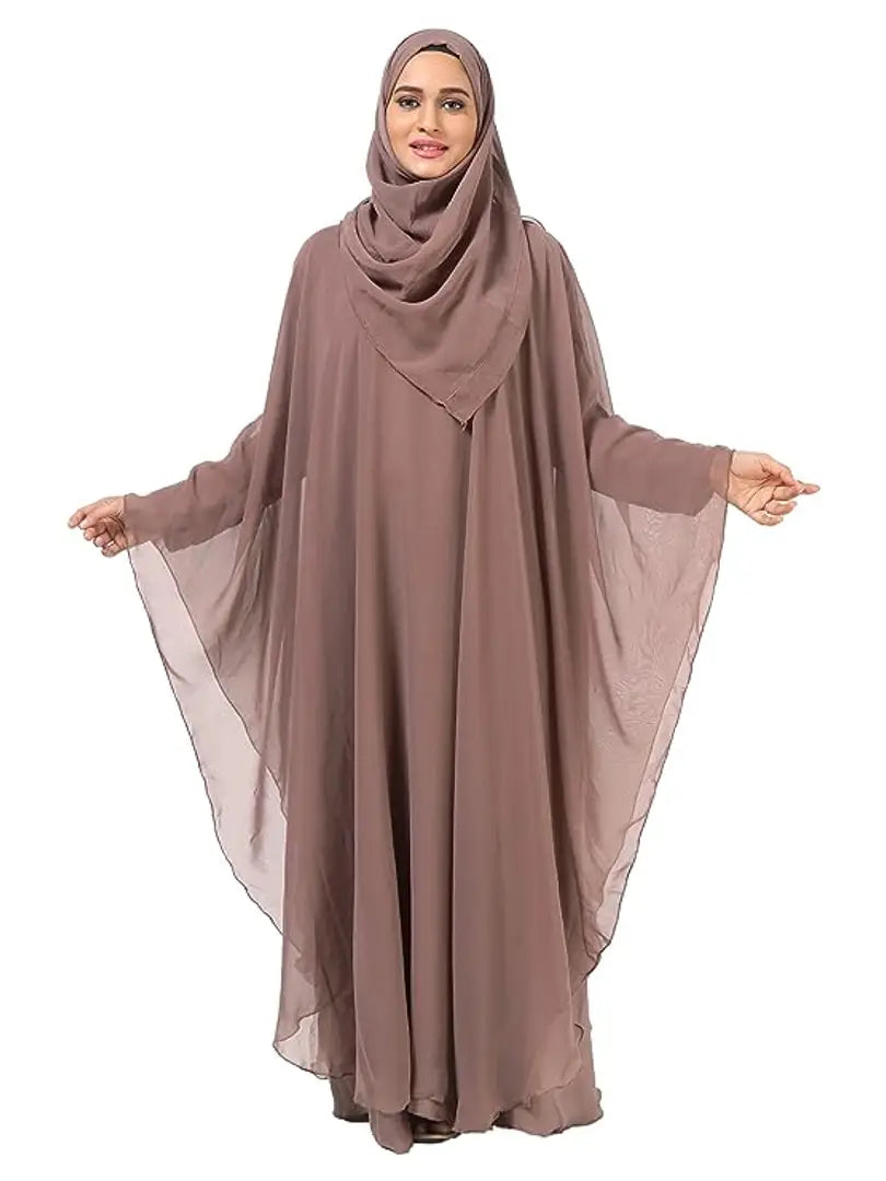 Stylish Fancy Cotton Solid Abaya For Women