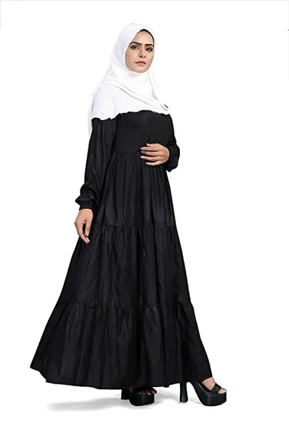 Contemporary Black Rayon Burqa For Women