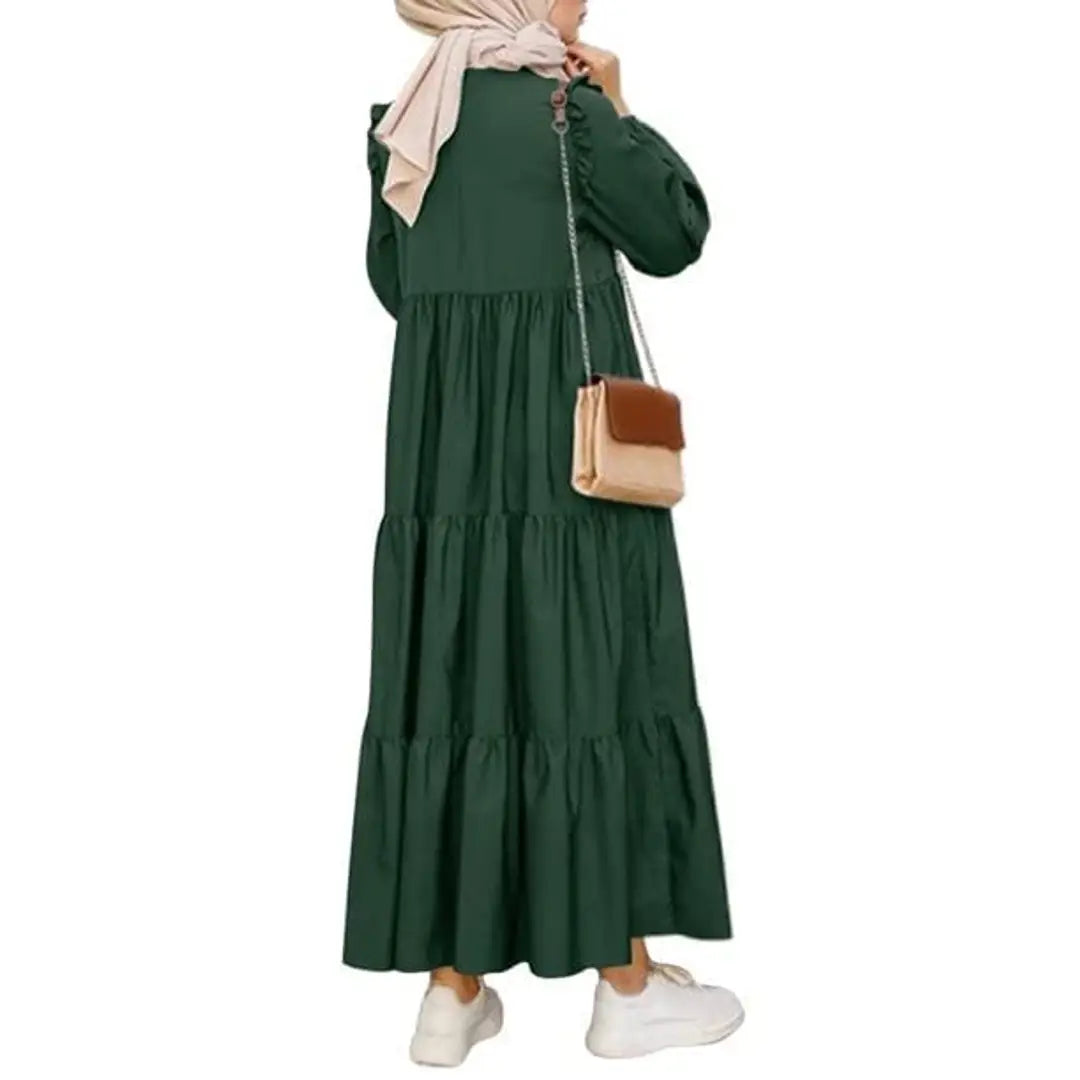 Contemporary Green Rayon Burqa For Women