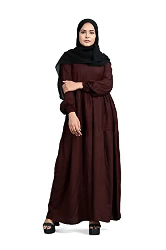 Contemporary Brown Rayon Burqa For Women