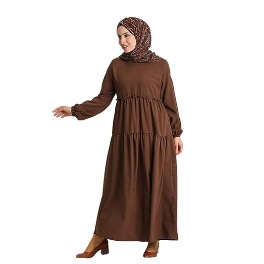 Stylish Fancy Cotton Solid Abaya For Women